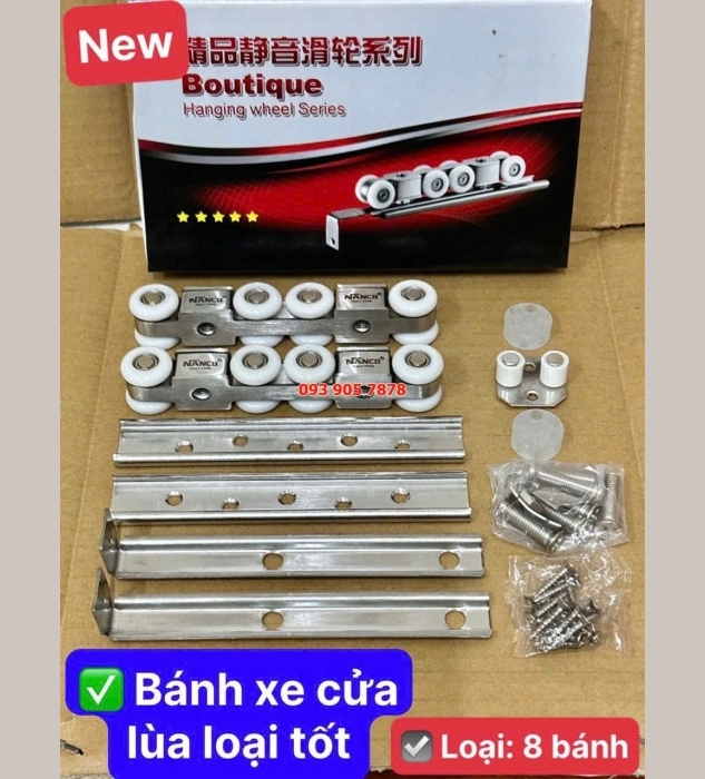 Bánh xe cửa lùa 8 bánh TP