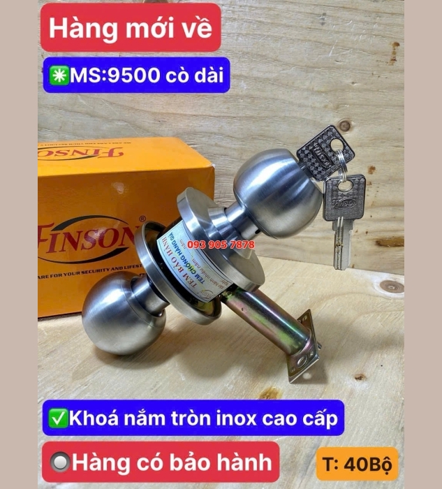 Khóa tròn inox cao cấp TP 9500