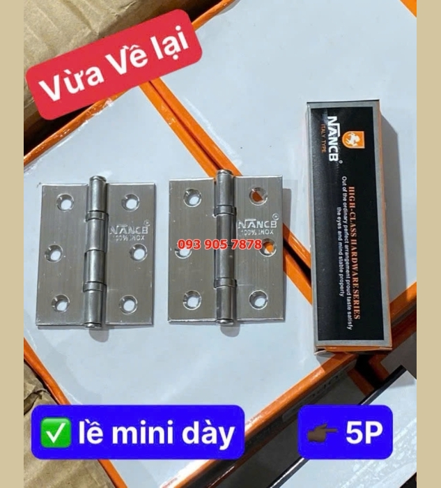 Bản lề inox hiệu nancb 5p 6p 8p